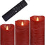 Velas cera real sin llama pilas control remoto LED pack 3