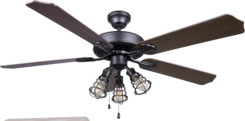 Ventilador techo Twister 1 luz 6 aspas