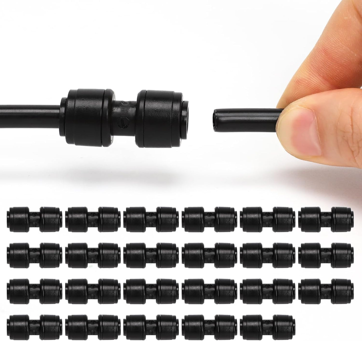 Conectores empuje 1/4pulg paquete 24 para riego goteo