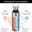 4 Pzas Botella Agua Aislada Acero Inox Doble Pared Tapa Asa