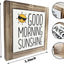 Placa madera texto Sunshine decoración escritorio estilo