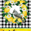 Bandera bienvenida corona limón 28x40" decoración patio