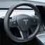 Funda cuero napa volante Tesla Model 3/Y negro