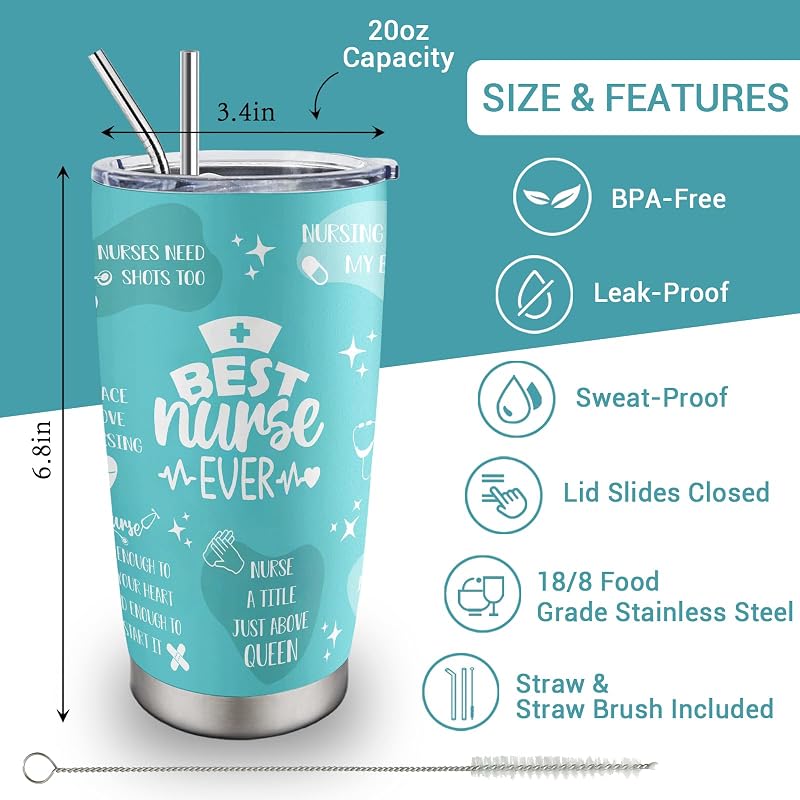 Vaso acero inox regalo enfermera graduación