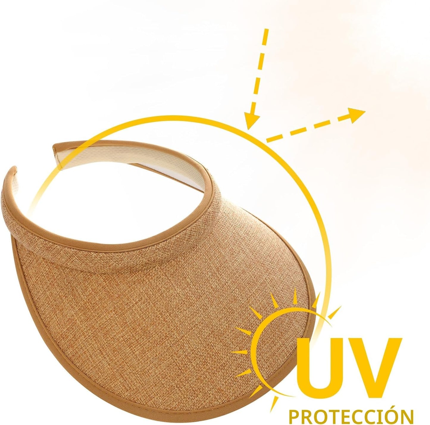 4 Sombreros Mujer UV con Clip Ala Ancha para Deportes