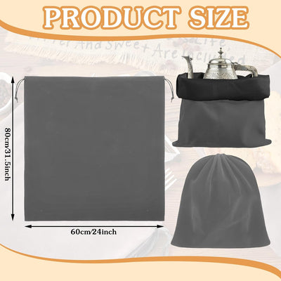 6 Bolsas Almacenamiento Plateadas 24x32pulg Antideslustre