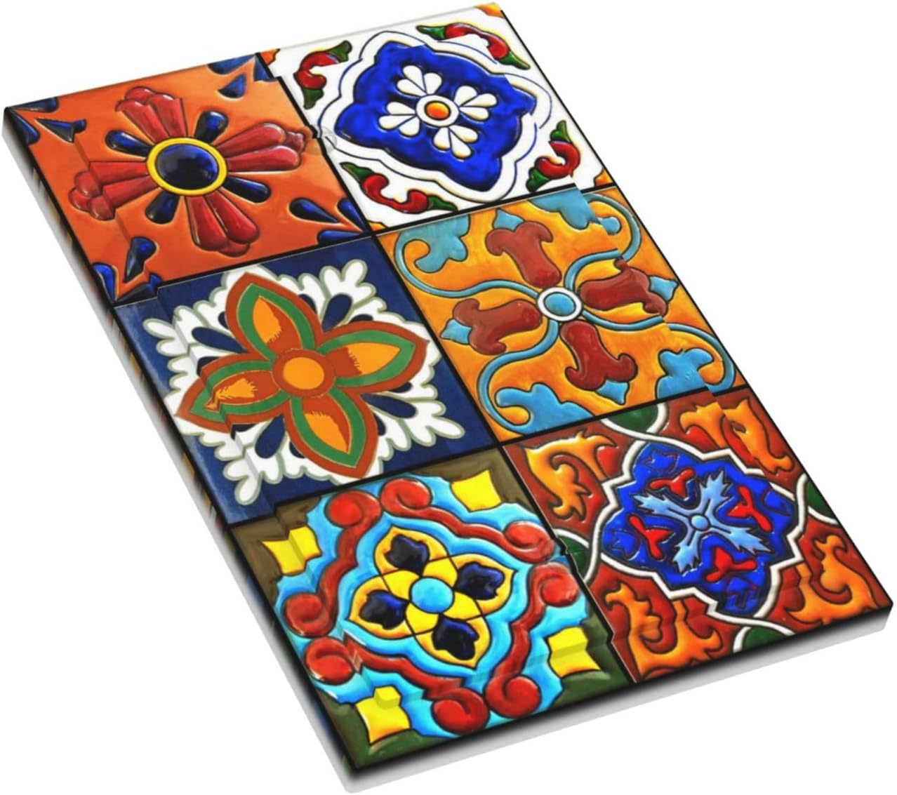 Placa interruptor cerámica Talavera 1 gang blanco baño