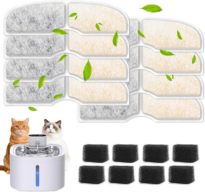 Paquete de 8 filtros de fuente de agua para gatos de 3.5L