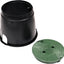 Caja válvula riego 10pulg negra cubierta verde