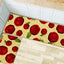 Set 2 Alfombras Cocina Lavables Antiderrap Absorbente Rojo