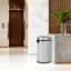 Cubo basura acero inox 17gal redondo resistente plateado
