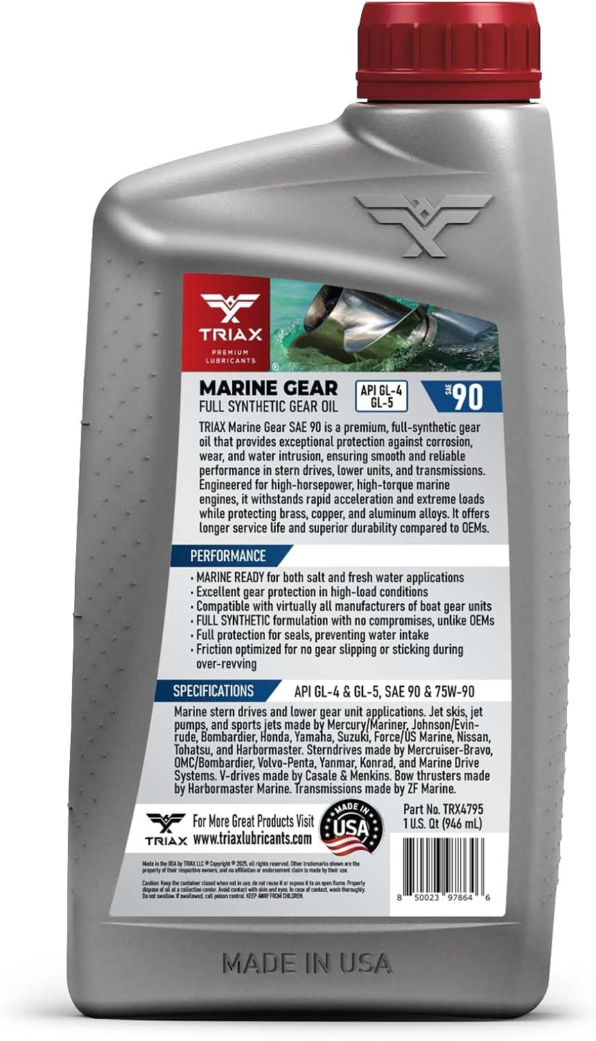 Aceite sintético SAE 90 para transmisiones barcos y motos