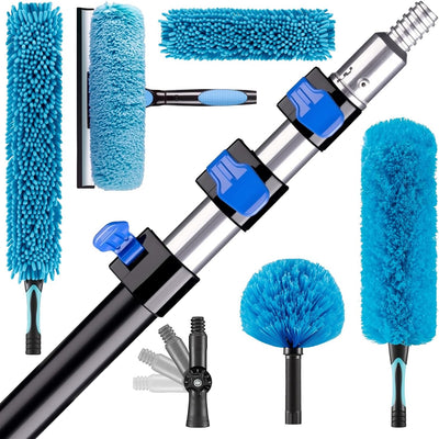 Kit limpieza plumero 20ft poste 5-12ft ventilador alto reutilizable