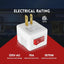 Interruptor tomacorriente 2 clavijas 15A 125VCA paquete 2 blanco