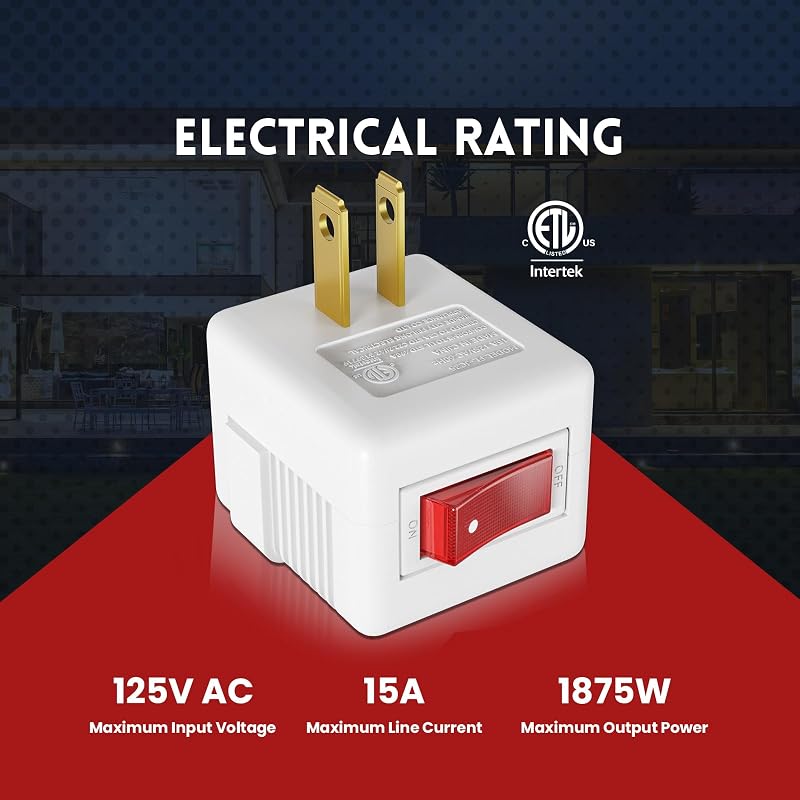 Interruptor tomacorriente 2 clavijas 15A 125VCA paquete 2 blanco