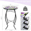 Mesa auxiliar redonda exterior cristal lavanda