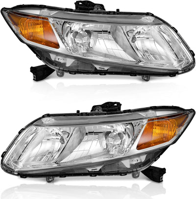 Par faros delanteros cromados Honda Civic 2012-2015