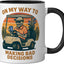 Taza Cerámica Golfista Humorística Negro/Blanco