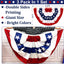3 Banderas Americanas Plisadas 3x6ft Exteriores
