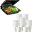 Pack 55 Recipientes Takeout 8pulg 34oz con Diseño Sonrisa