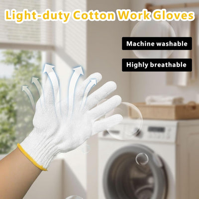 Guantes trabajo unisex algodón antideslizantes 12 pares