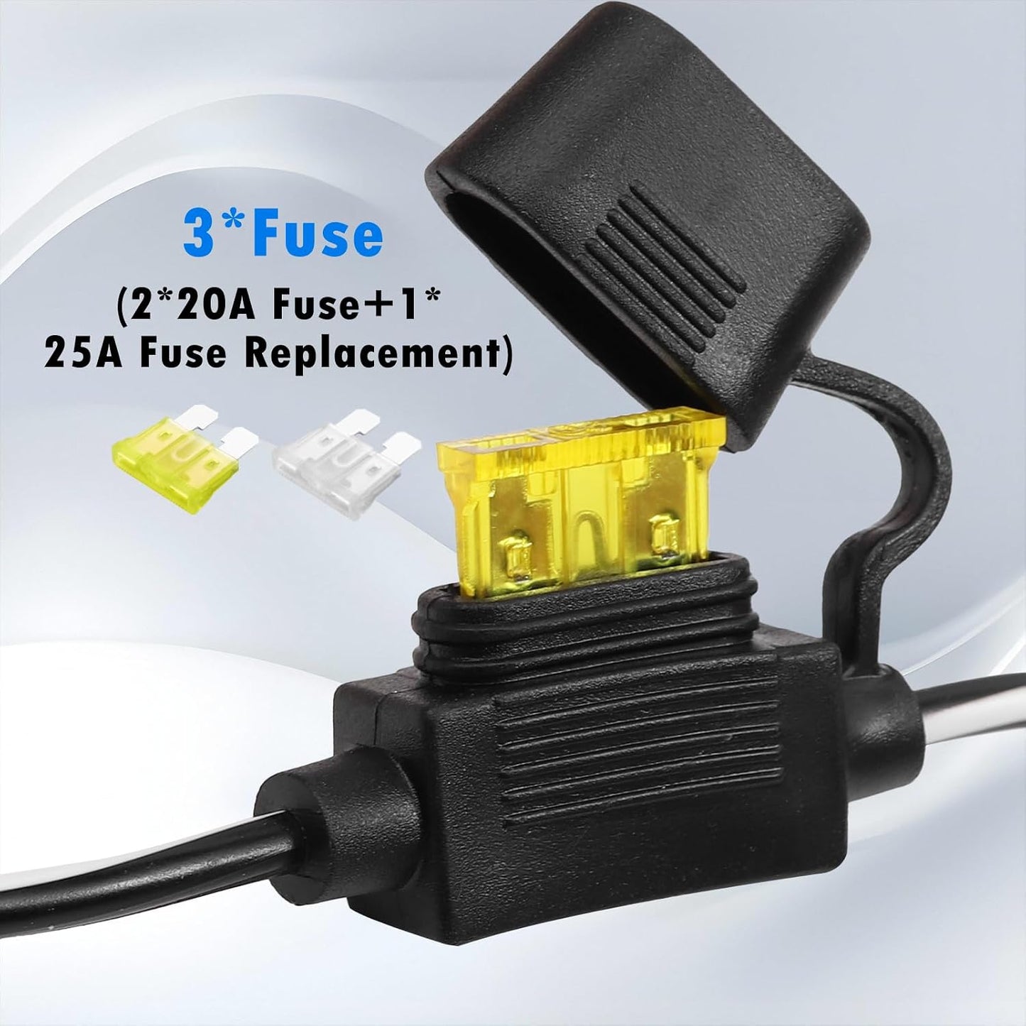 Cable extensión cocodrilo 6.5ft 14AWG a conector SAE 12V