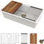 Fregadero cocina granito 33x19pulg bajo encimera con repisa