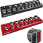 Set organiz. enchufes 1/2pulg 2pzas SAE soporte zócalos