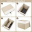 Cubos plegables tela lino 17pulg 42qt con tapas set 3