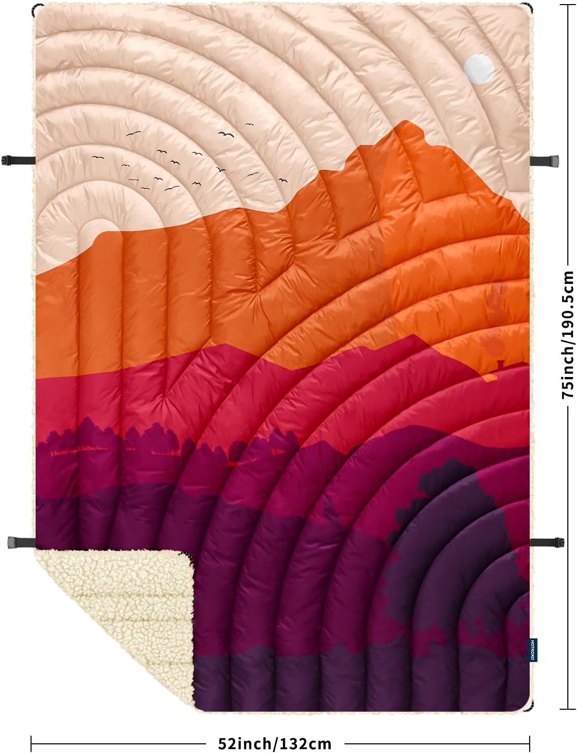 Manta camping forro sherpa polar suave edredón