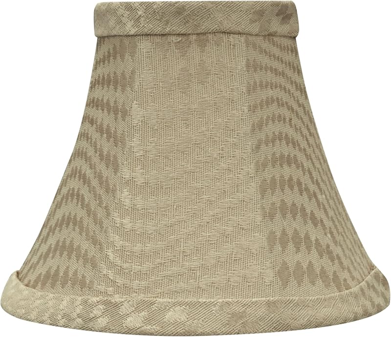 Pantalla lámpara araña con clip beige 3x6x5pulg set 9