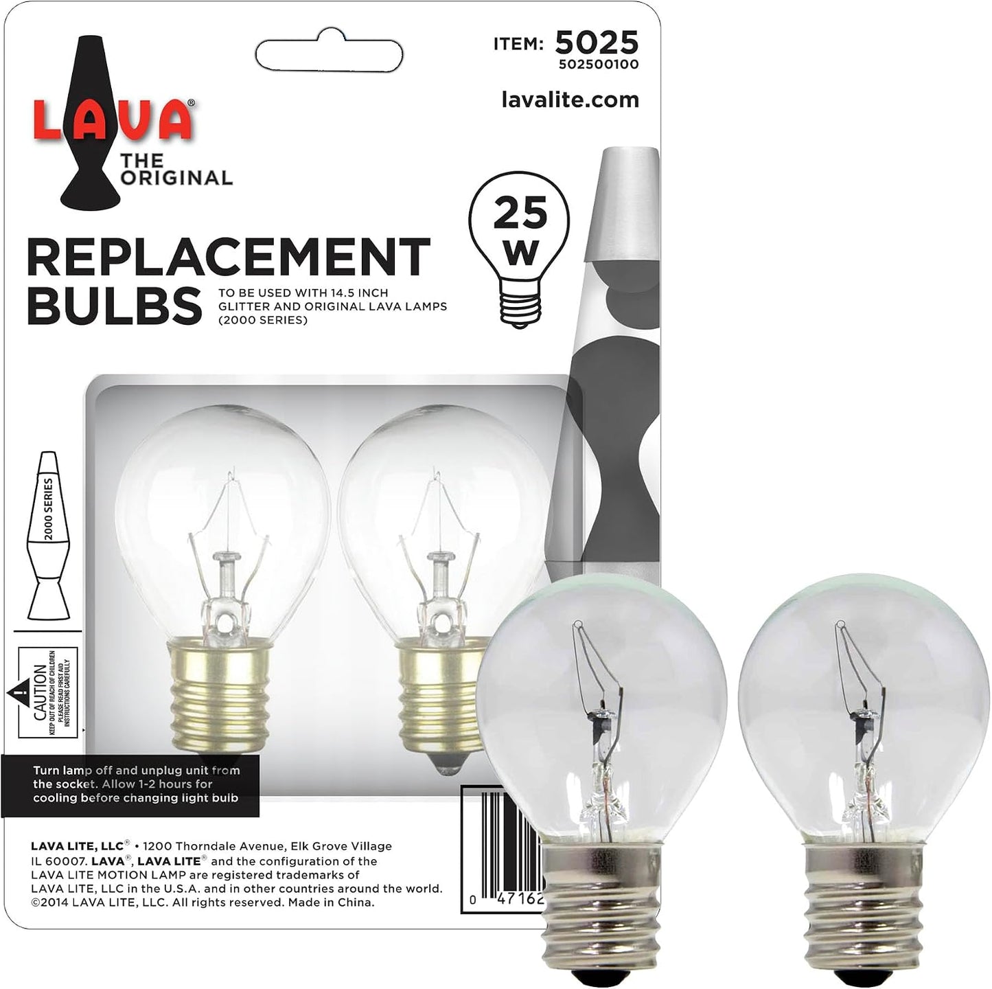 Foco recambio lámpara 5025-6 25w 120v 2uds