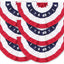 Bandera plisada 3x6ft set 6 banderines Día de los Caídos