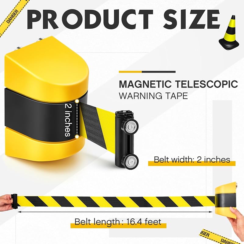 Barrera magnética retráctil 16.4ft tiendas comestibles