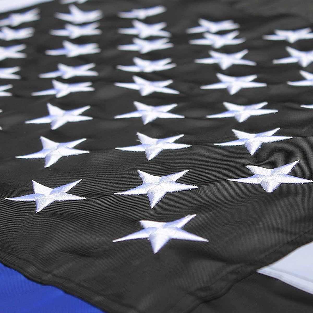 Bandera 3x5ft poliéster estrellas bordadas rayas cosidas