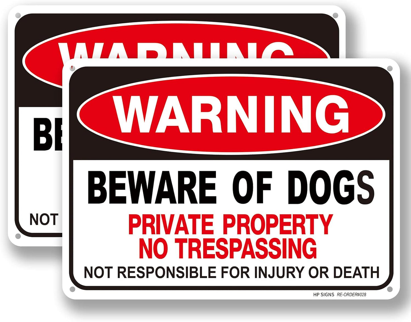 Cartel advertencia aluminio 10x7" 2unid