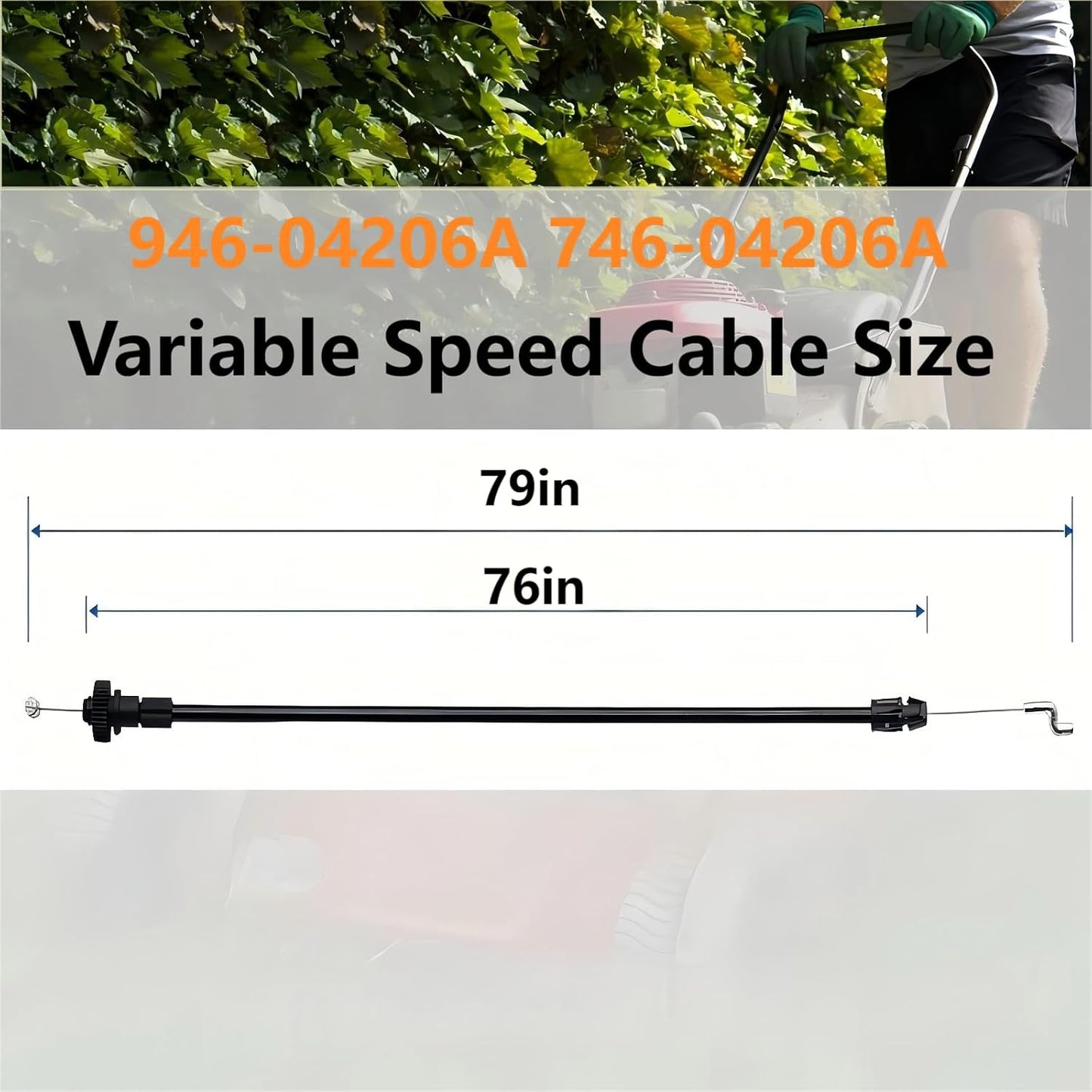 Cable velocidad variable para cortacéspedes serie 500