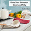 Soporte utensilios cocina silicona reutilizable 9.1x4.2pulg caqui
