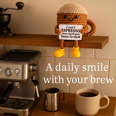 Taza espresso ganchillo regalo para amantes del café