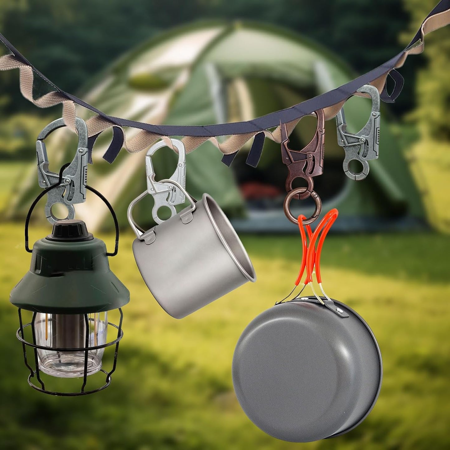 Mosquetón muscular 3.1pulg para hombre campamento senderismo