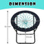 Silla Bungee plegable camping negro