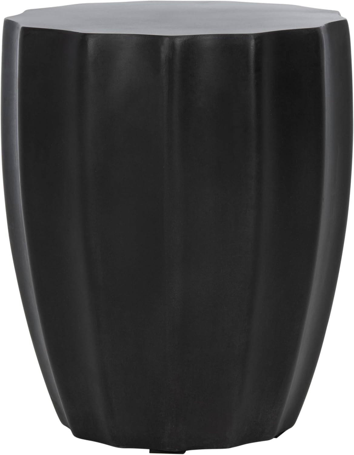 Taburete exterior hormigón negro 15.3x15.3x17.7pulg