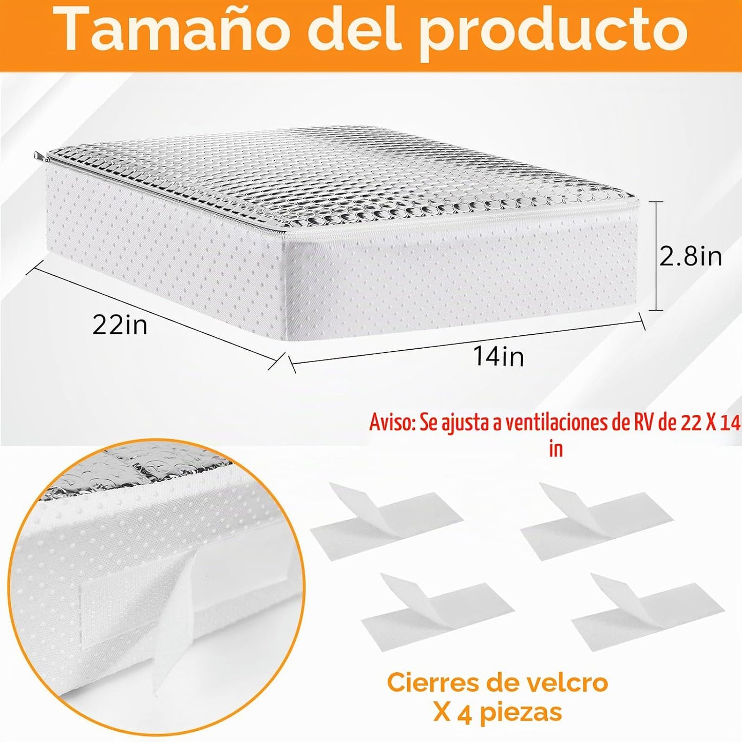 Aislador tragaluz RV 14x22" impermeable para techo solar