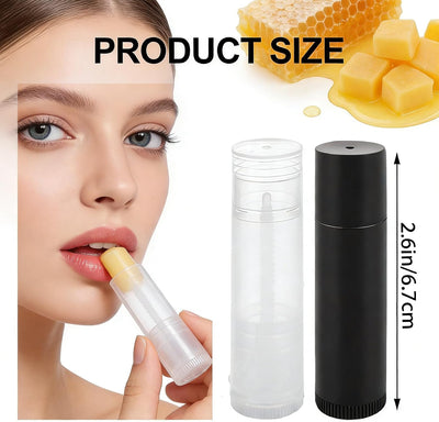 100 Tubos Vacíos Balsamo Labial Redondos con Tapas 0.18oz Sin BPA
