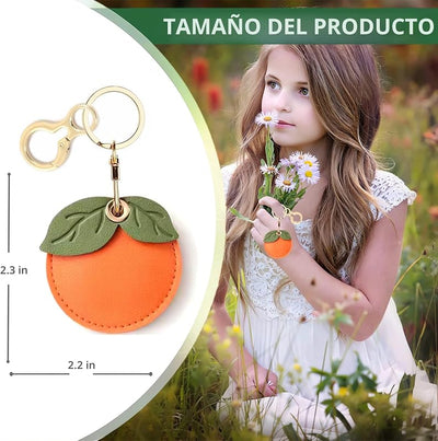Funda llavero cuero para AirTag rastreador GPS