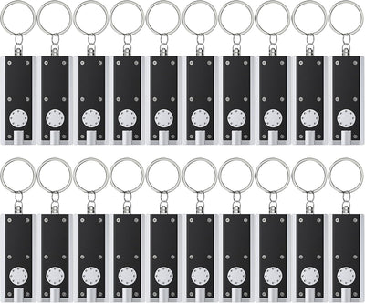20 Linternas LED planas negras ultrabrillantes para EDC camping