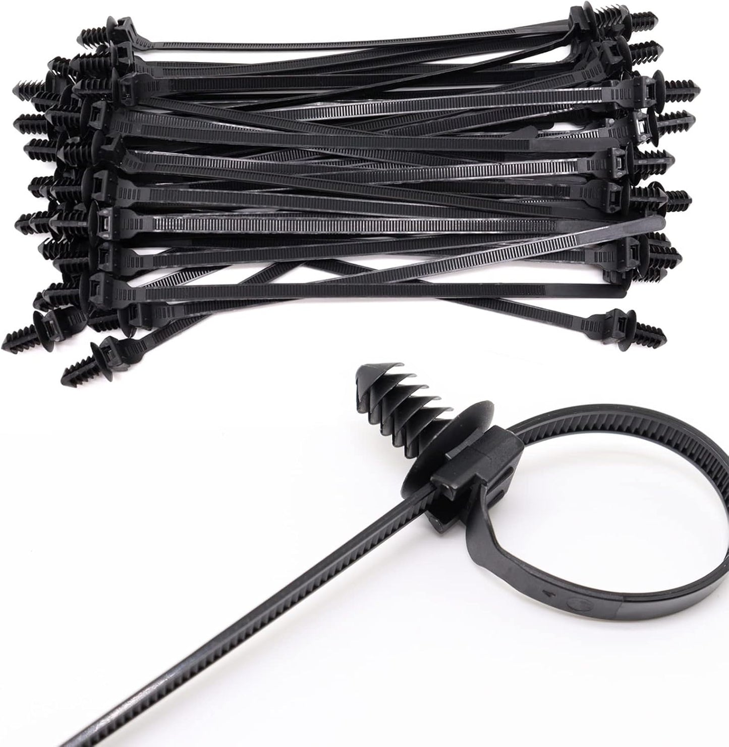 50 Bridas Cables 8.3x0.2pulg Negro Resistente