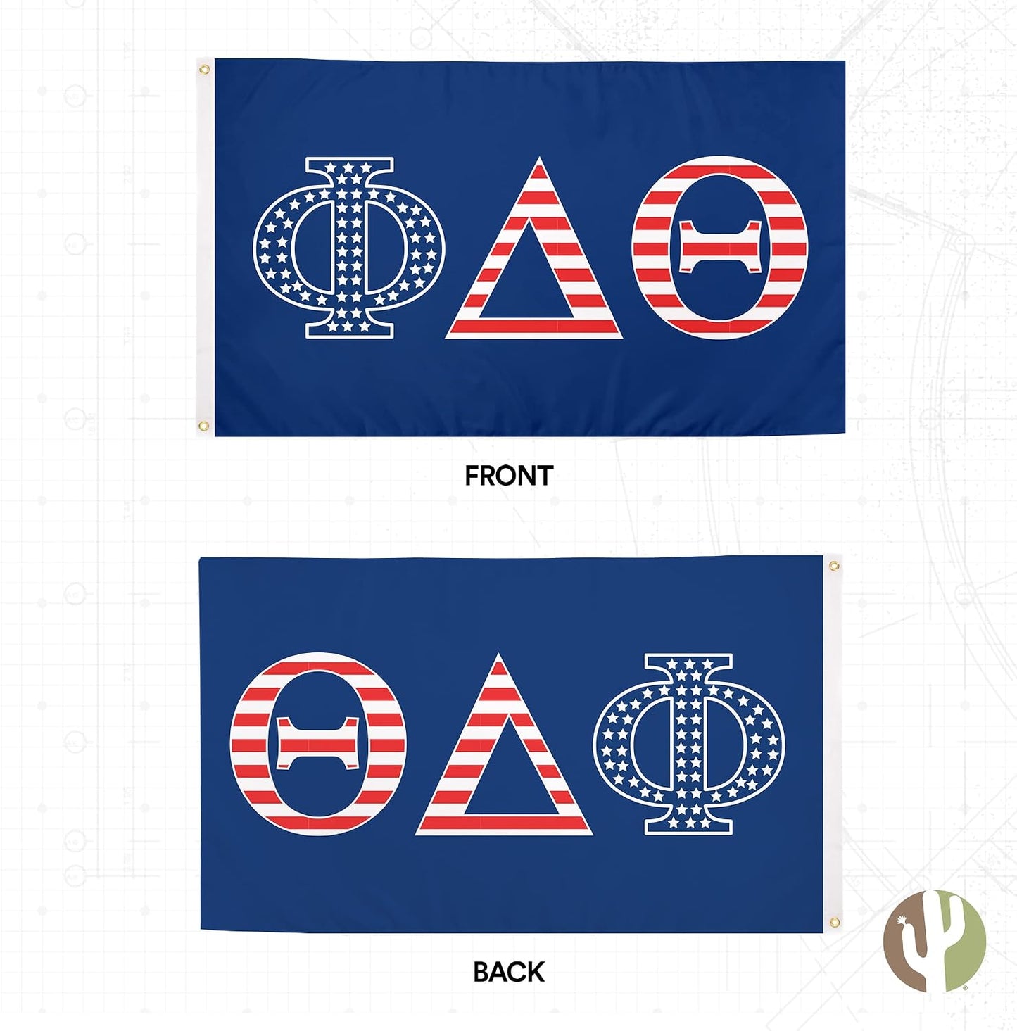 Bandera Phi Delta Theta 3x5ft decoración fraternidad