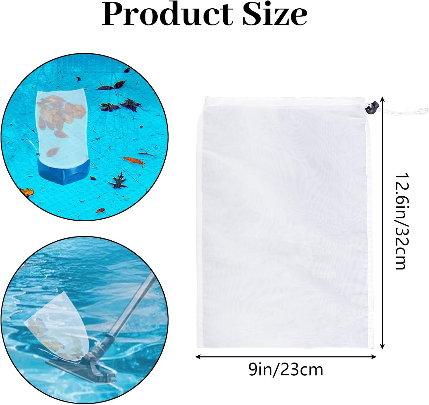 6 Pzas Bolsas Malla para Filtro Vacío Piscinas Acuarios