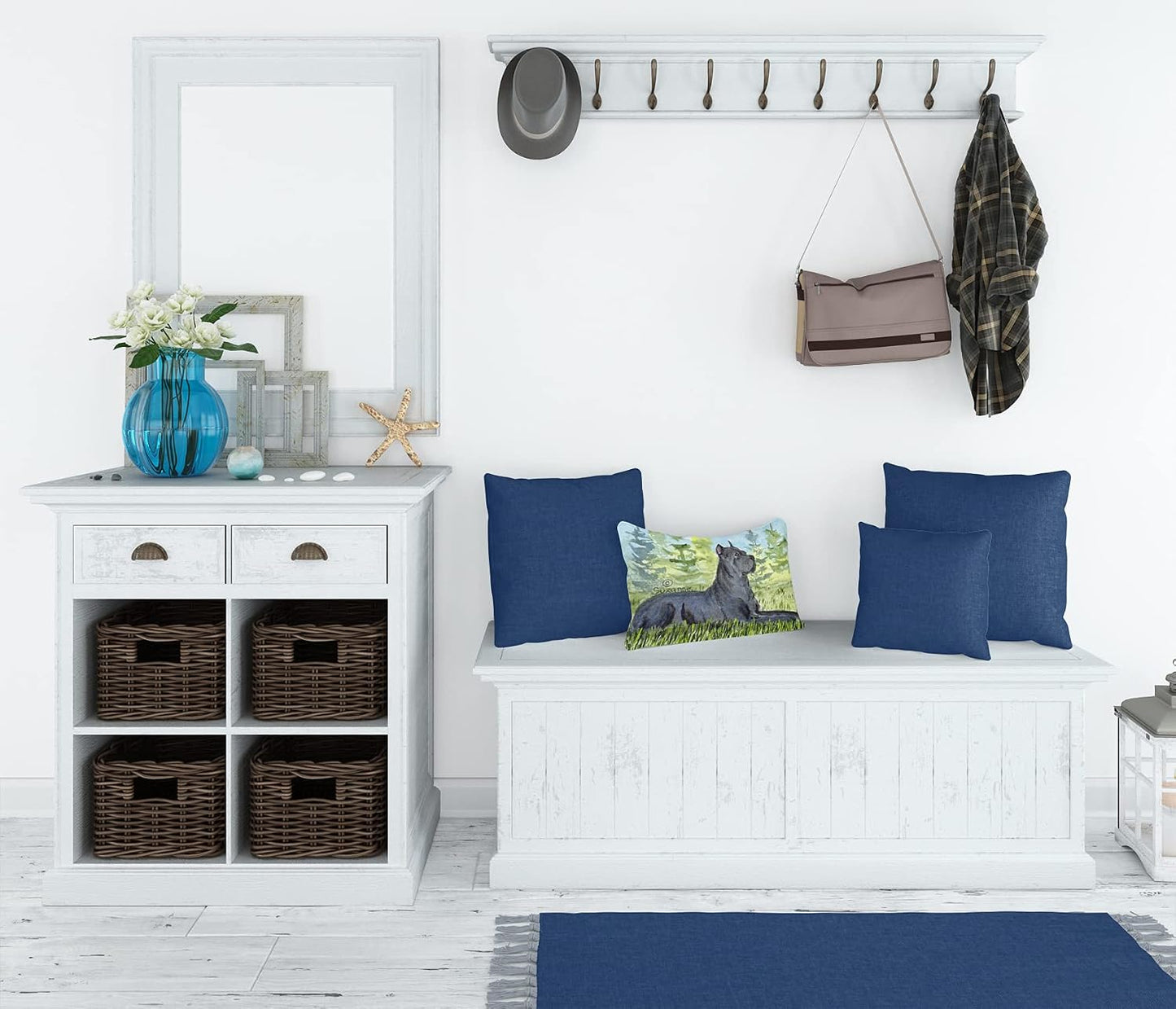 Almohada decorativa lona lavable 12x16 para sofá cama patio